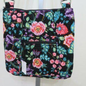VERA BRADLEY VINES FLORAL TOP HIPSTER CROSSBODY